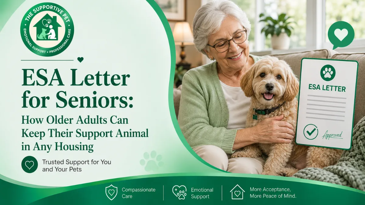 ESA Letter for Seniors: How Older Adults Can Keep Their Support Animal in Any Housing